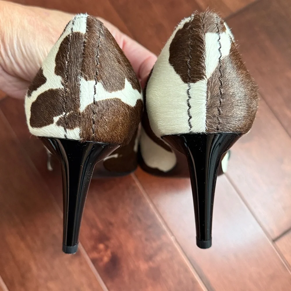 NIB Proenza Schouler Italy Toscana Pony Hair Rotterdam Leather Bow Heels - Picture 6 of 9